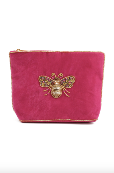 My Doris Gold and Pink Bee Large Purse